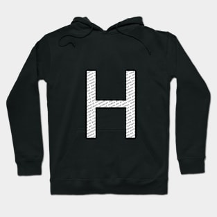 H Typographic monogram cutout Hoodie